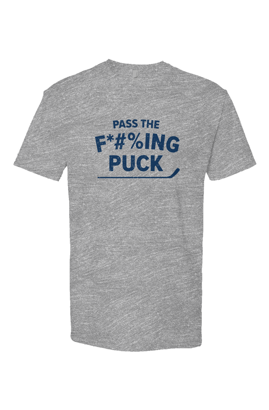 Pass the F*#%ing Puck Breakaway Performance Tee Grey | Barn Garb Hockey Threads