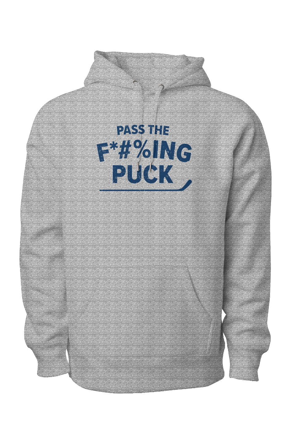 Pass the F*#%ing Puck Legend Heavyweight Hoodie Grey | Barn Garb Hockey Threads