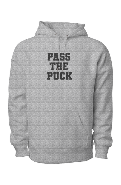 Pass the Puck Legend Heavyweight Hoodie Grey | Barn Garb Hockey Threads