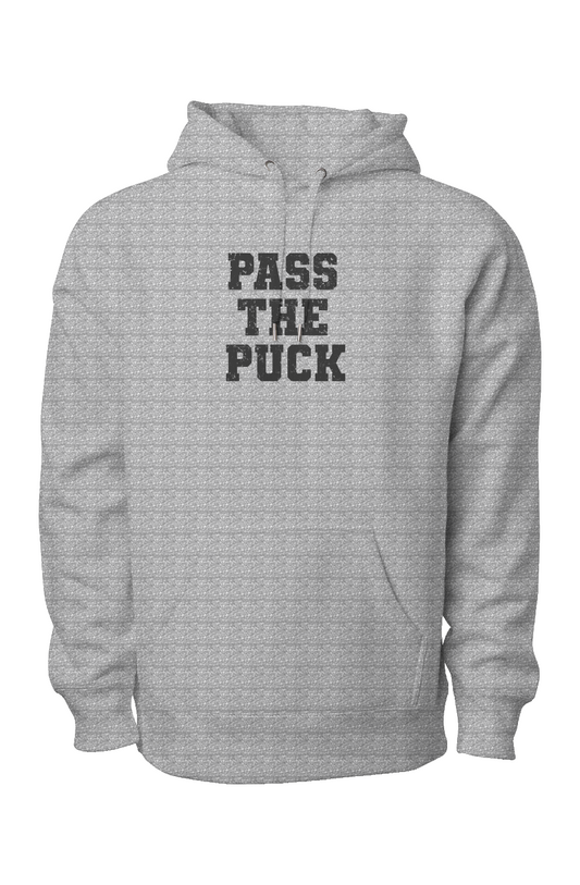 Pass the Puck Legend Heavyweight Hoodie Grey | Barn Garb Hockey Threads