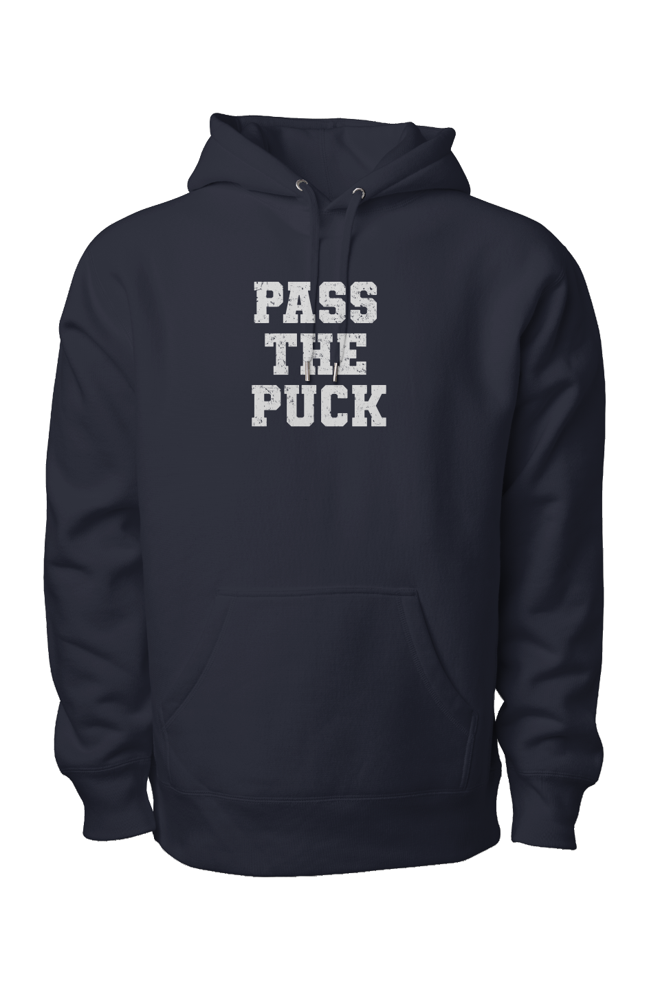 Pass the Puck Legend Heavyweight Hoodie Navy Blue | Barn Garb Hockey Threads