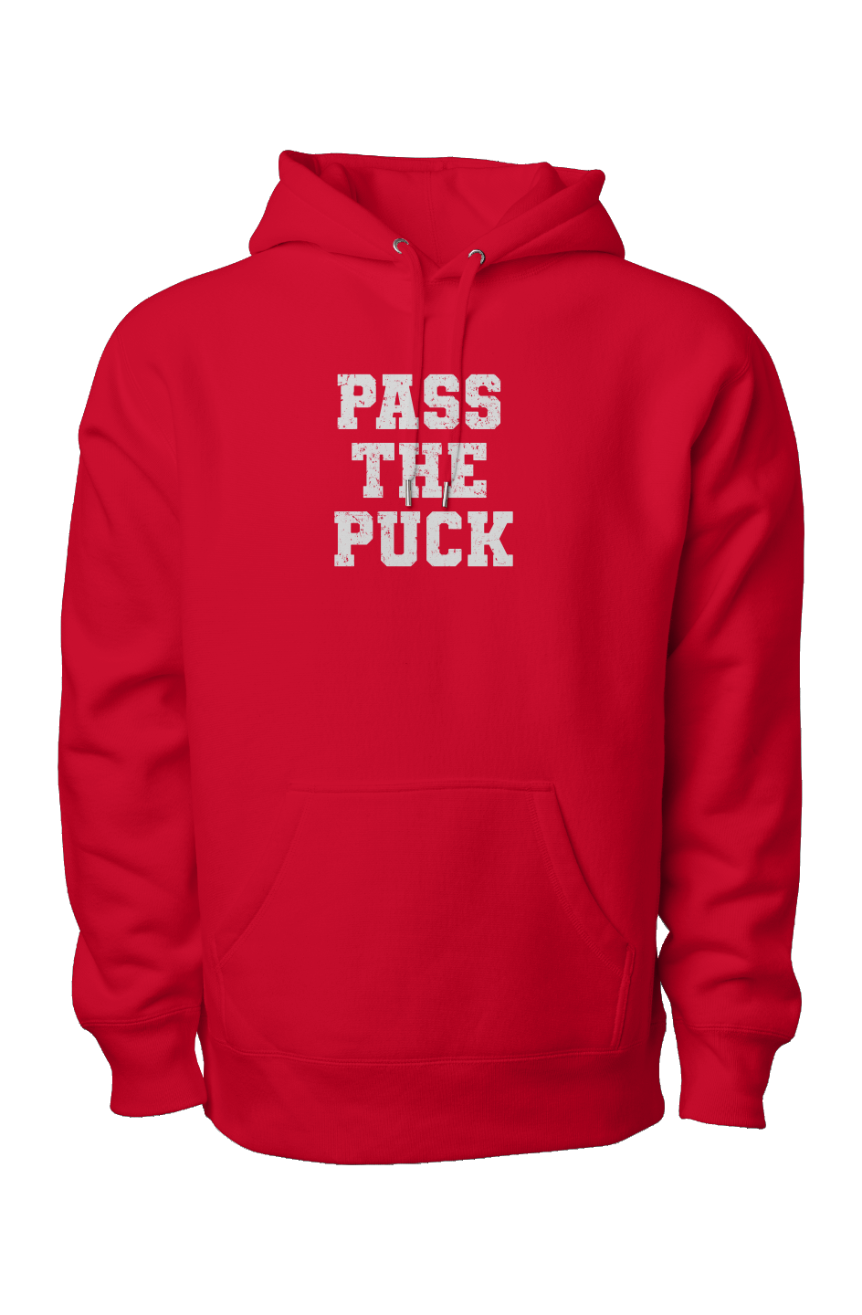 Pass the Puck Legend Heavyweight Hoodie Red | Barn Garb Hockey Threads