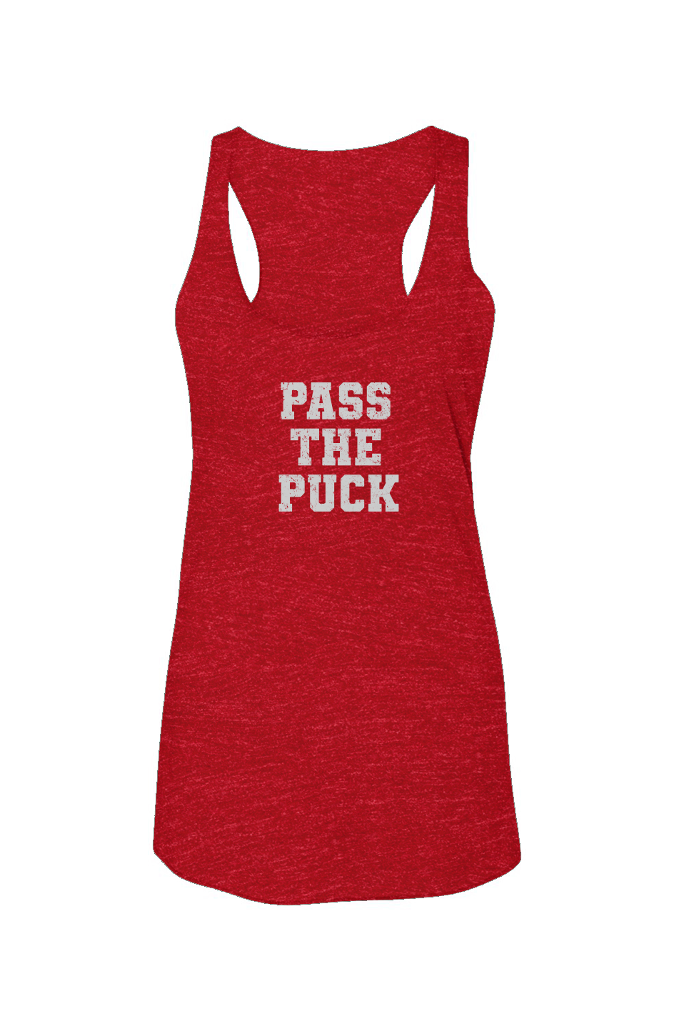 Pass the Puck Racerback Barn Tank Red | Barn Garb Hockey Threads