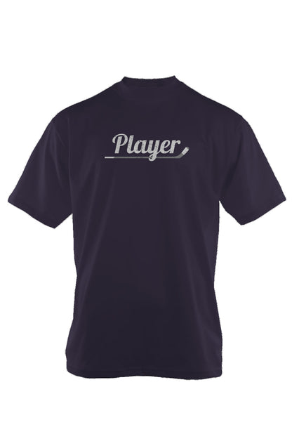 Player 90s Throwback Tee Navy Blue | Barn Garb Hockey Threads