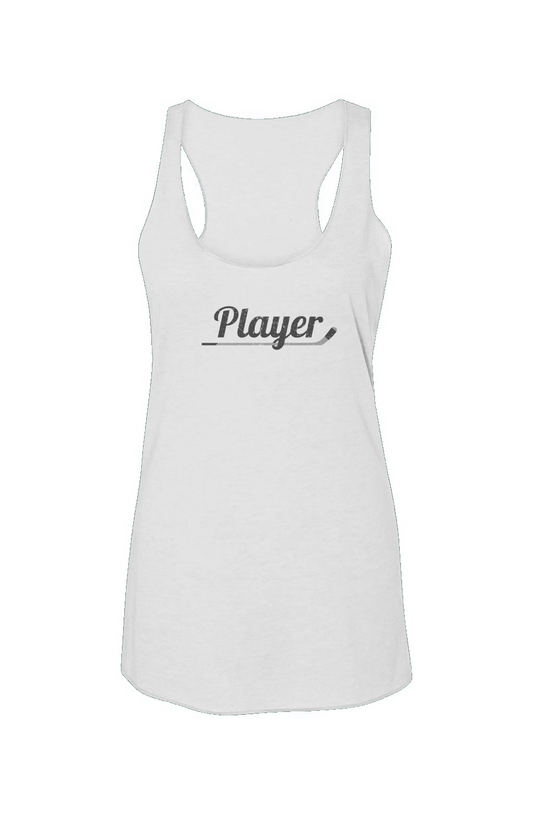 Player Racerback Barn Tank White | Barn Garb Hockey Threads
