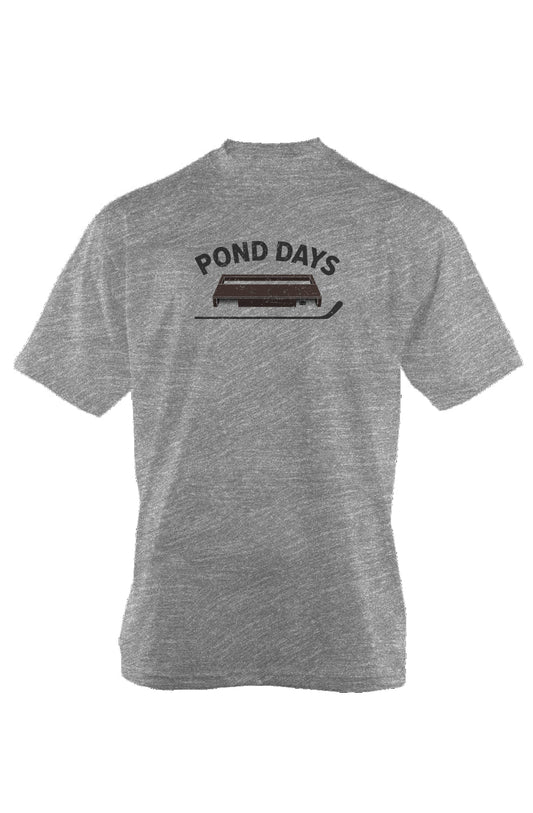 Pond Days 90s Throwback Tee Grey | Barn Garb Hockey Threads
