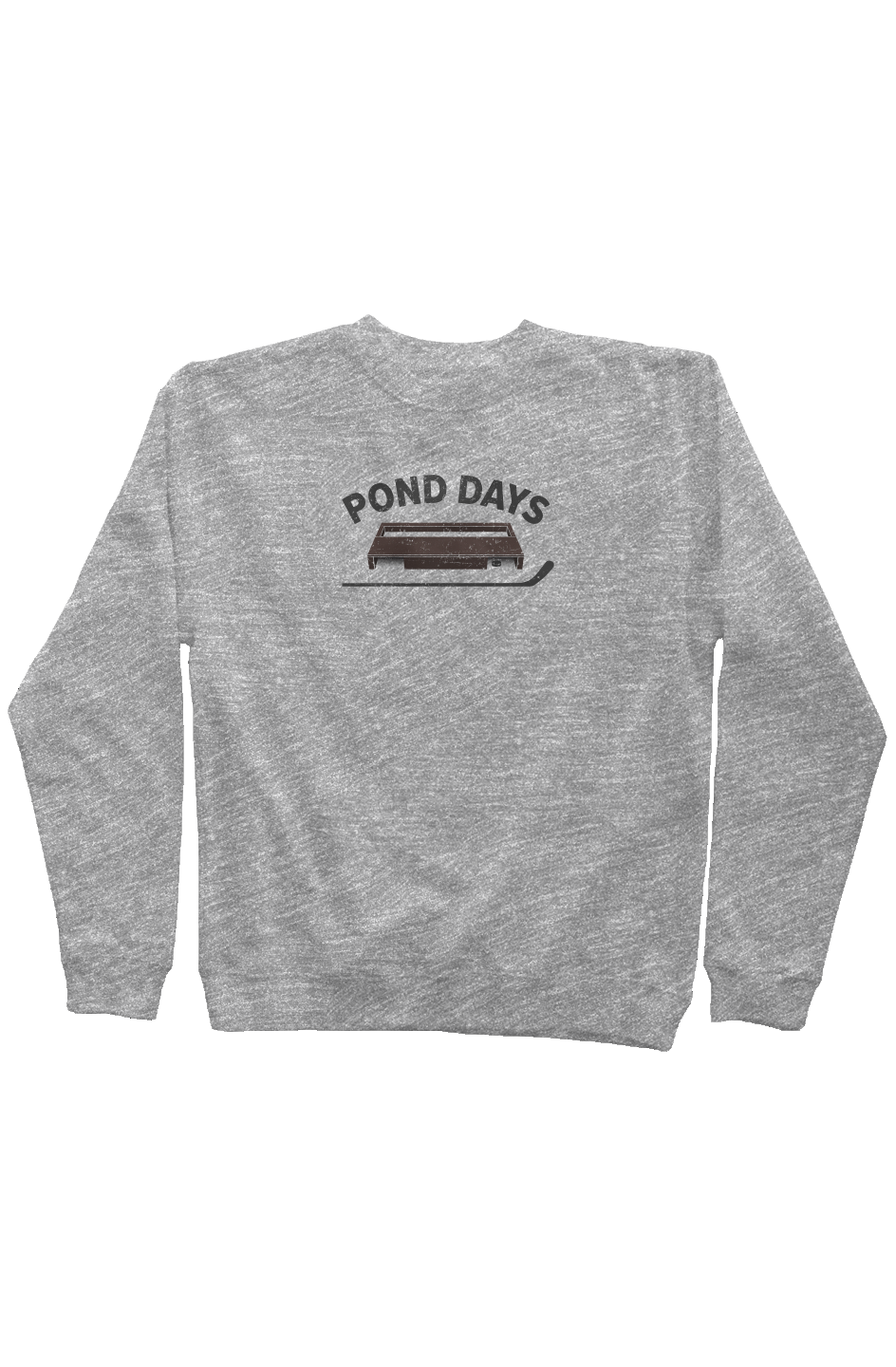 Pond Days Rinkside Crewneck Sweatshirt Grey | Barn Garb Hockey Threads