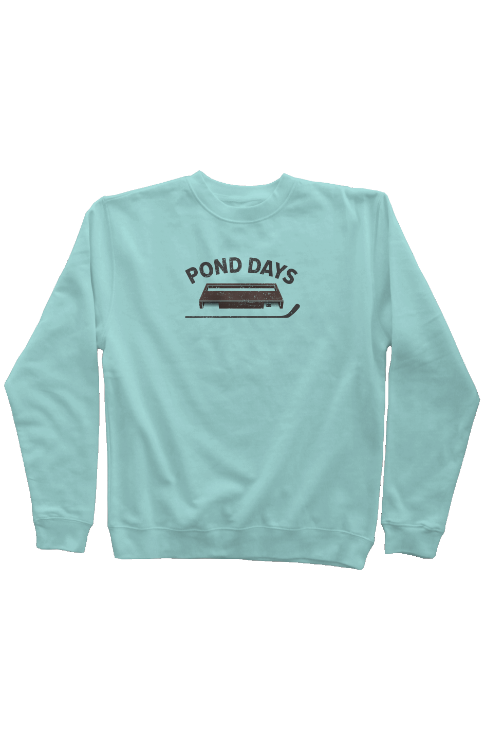 Pond Days Rinkside Crewneck Sweatshirt Mint | Barn Garb Hockey Threads