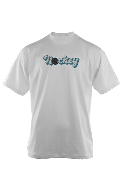 Puckin' Script 90s Throwback Tee White | Barn Garb Hockey Threads