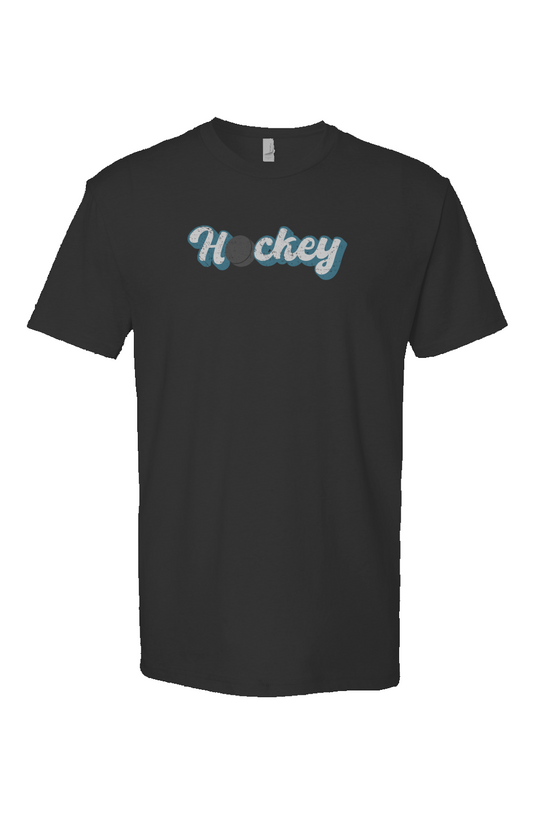 Puckin' Script Breakaway Performance Tee Black | Barn Garb Hockey Threads