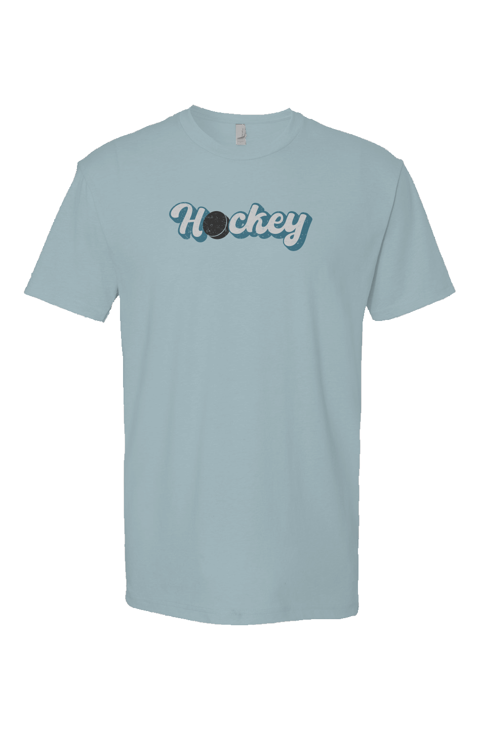 Puckin' Script Breakaway Performance Tee Ice Blue | Barn Garb Hockey Threads