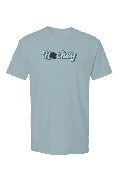 Puckin' Script Breakaway Performance Tee Ice Blue | Barn Garb Hockey Threads