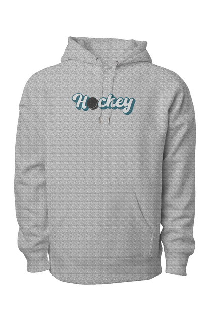 Puckin' Script Legend Heavyweight Hoodie Grey | Barn Garb Hockey Threads