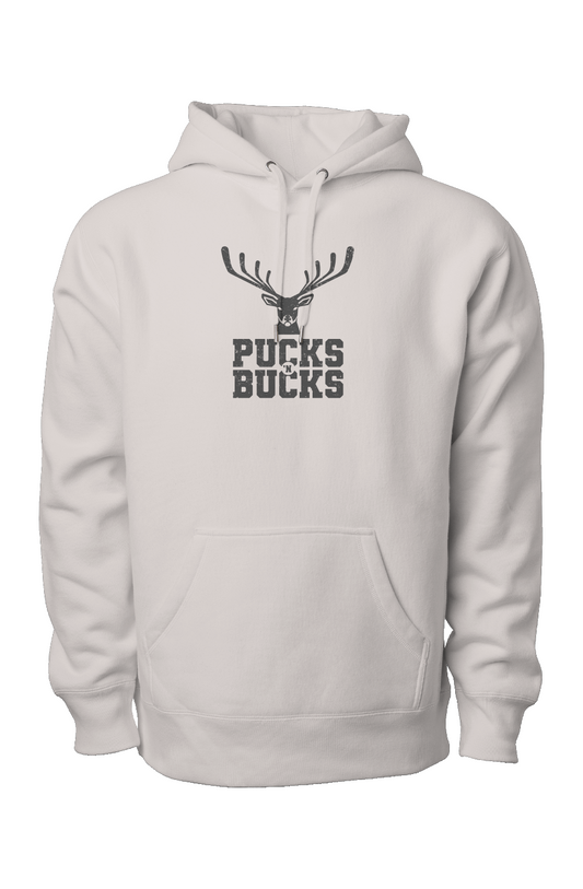 Pucks N Bucks Legend Heavyweight Hoodie Bone | Barn Garb Hockey Threads