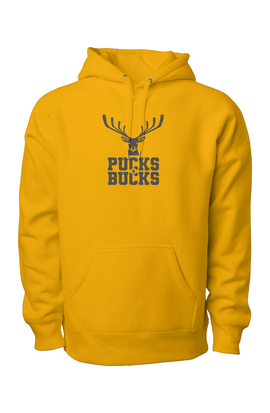 Pucks N Bucks Legend Heavyweight Hoodie Gold | Barn Garb Hockey Threads