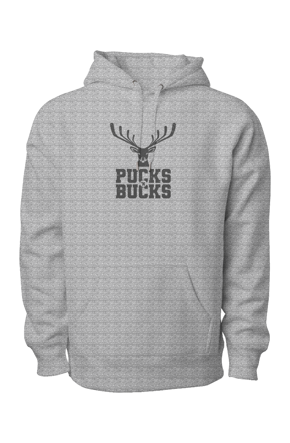 Pucks N Bucks Legend Heavyweight Hoodie Grey | Barn Garb Hockey Threads