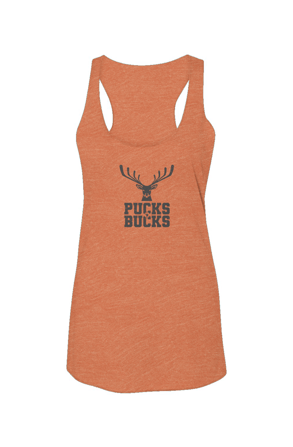 Pucks N Bucks Racerback Barn Tank Orange | Barn Garb Hockey Threads