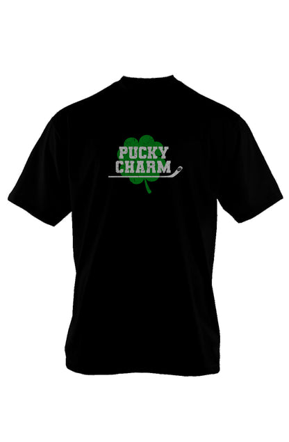 Pucky Charm 90s Throwback Tee Black | Barn Garb Hockey Threads