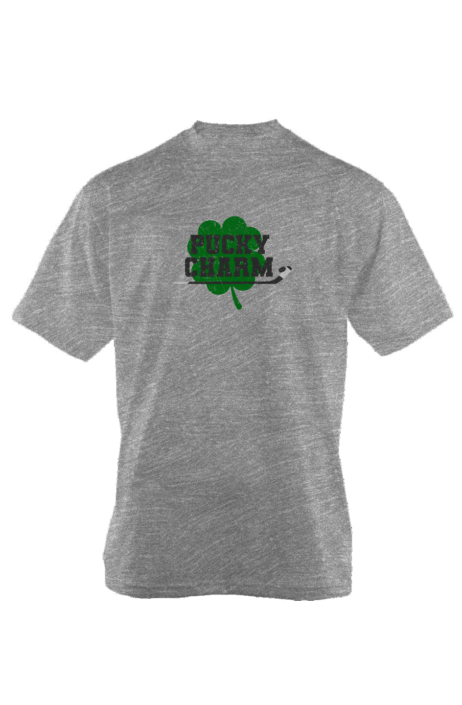 Pucky Charm 90s Throwback Tee Grey | Barn Garb Hockey Threads