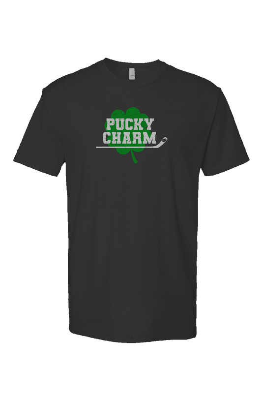 Pucky Charm Breakaway Performance Tee Black | Barn Garb Hockey Threads
