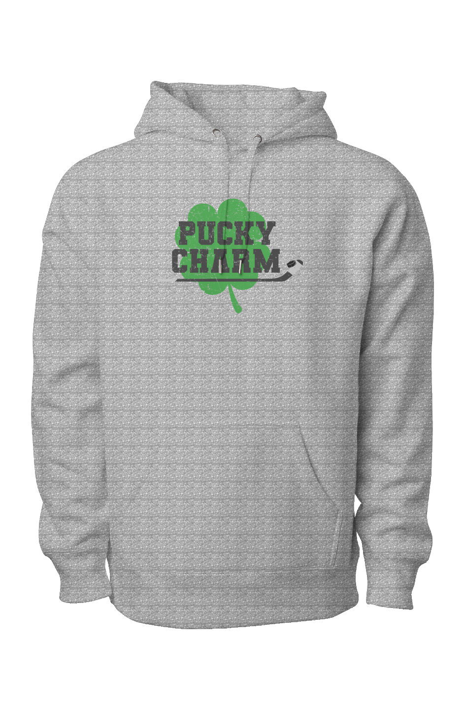 Pucky Charm Legend Heavyweight Hoodie Grey | Barn Garb Hockey Threads