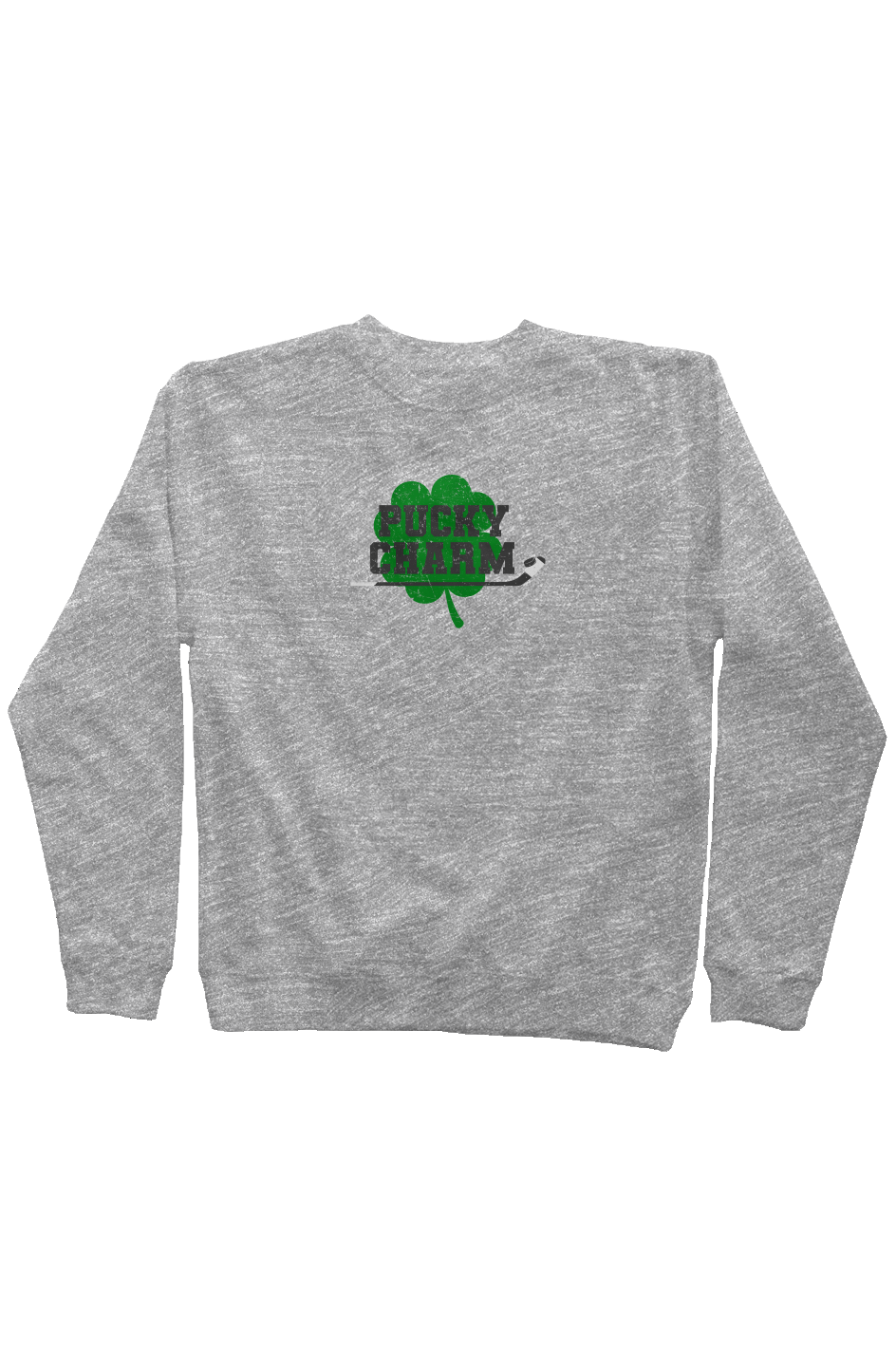 Pucky Charm Rinkside Crewneck Sweatshirt Grey | Barn Garb Hockey Threads