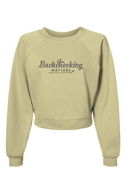 Raglan Rival Backchecking Matters Pullover French Vanilla | Barn Garb Hockey Threads
