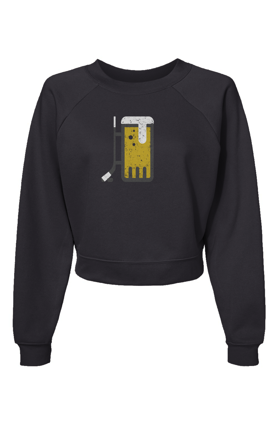 Raglan Rival Bar Down Pullover Charcoal | Barn Garb Hockey Threads