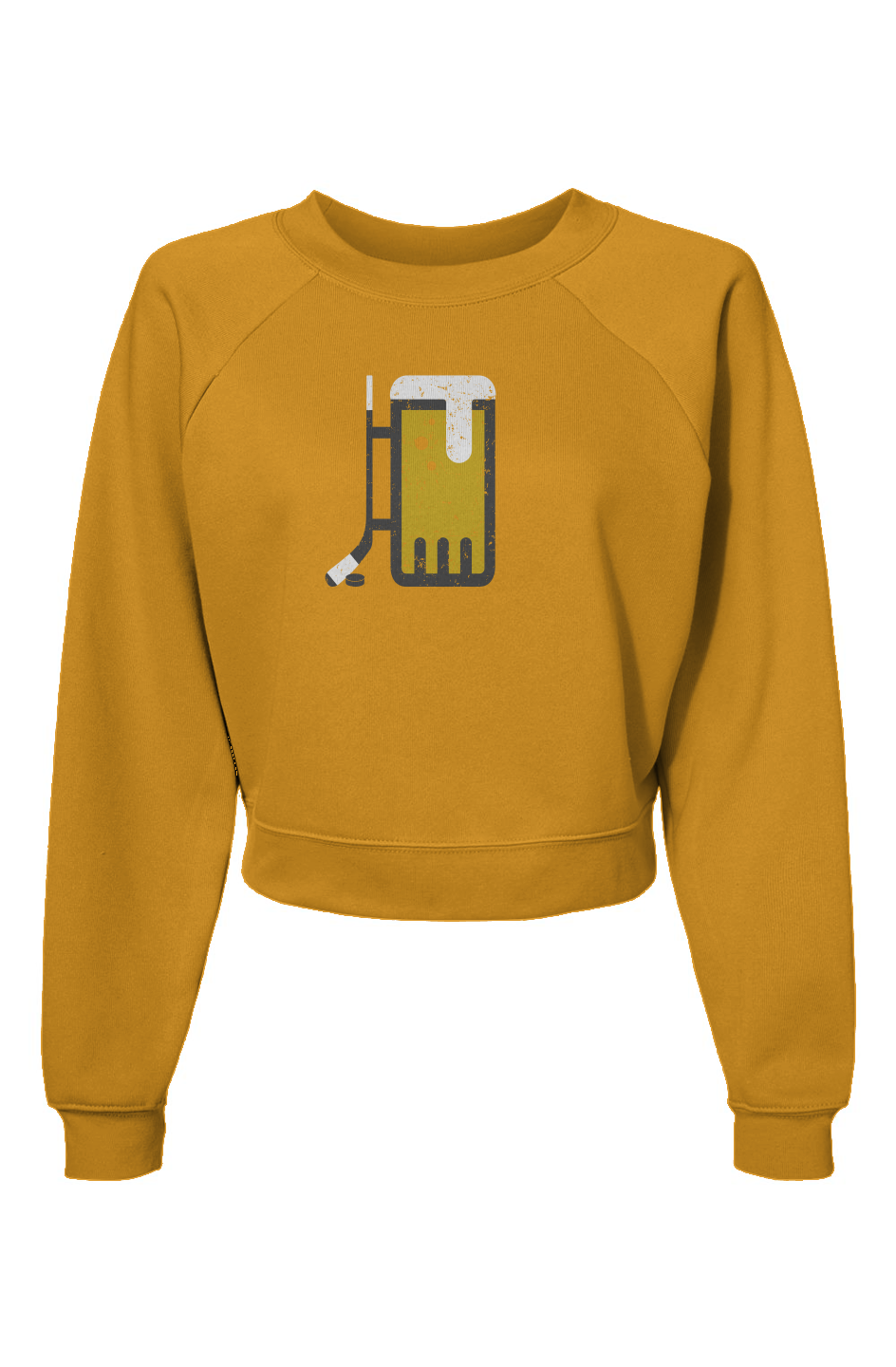 Raglan Rival Bar Down Pullover Heather Mustard | Barn Garb Hockey Threads