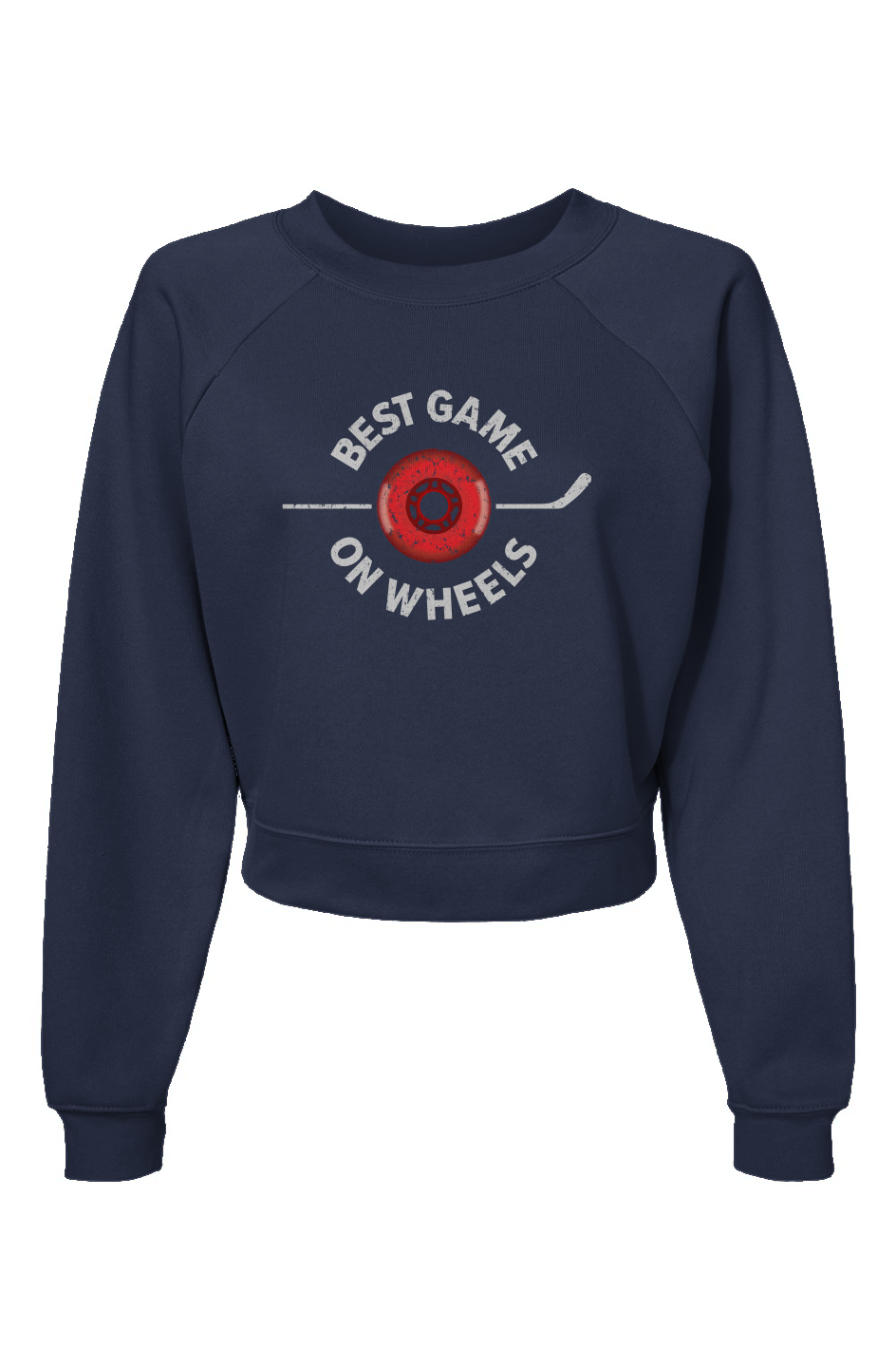 Raglan Rival Best Game on Wheels Pullover Navy Blue | Barn Garb Hockey Threads