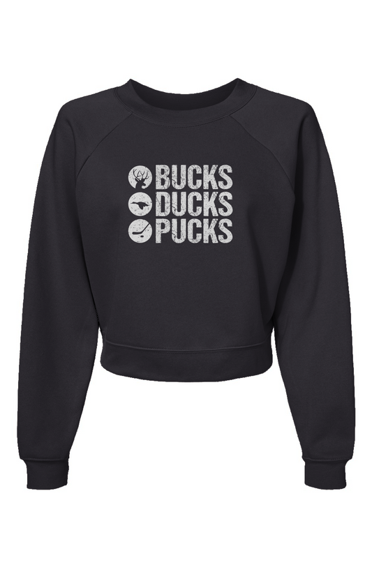 Raglan Rival Bucks Ducks Pucks Pullover Charcoal | Barn Garb Hockey Threads