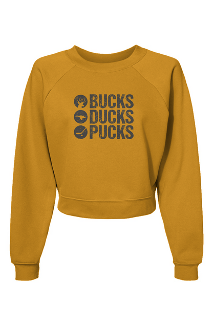 Raglan Rival Bucks Ducks Pucks Pullover Mustard | Barn Garb Hockey Threads