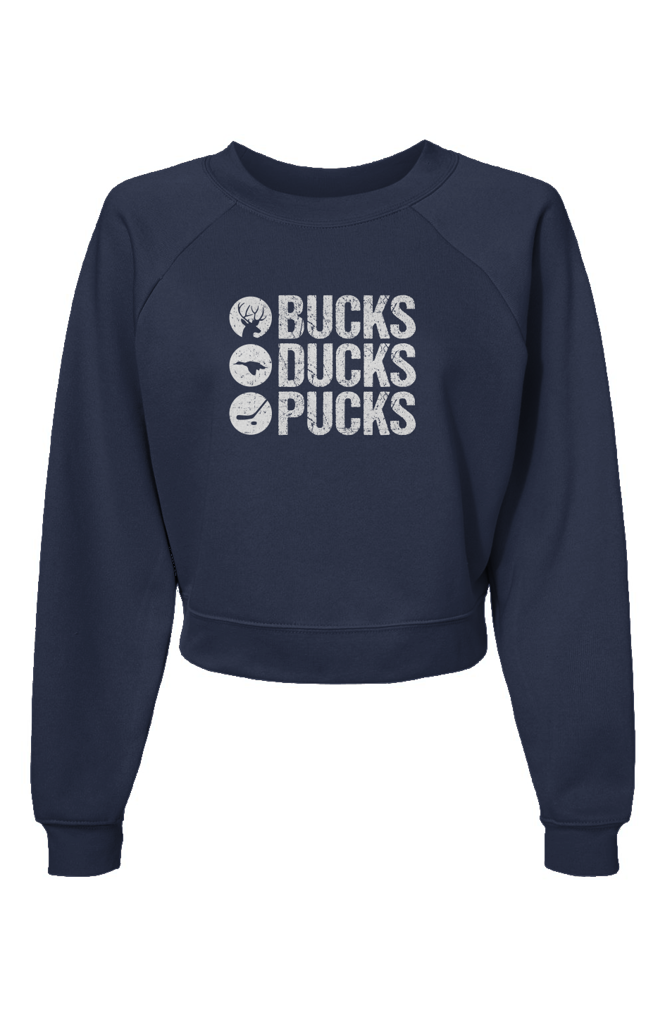 Raglan Rival Bucks Ducks Pucks Pullover Navy Blue | Barn Garb Hockey Threads