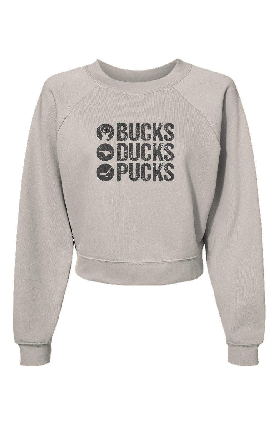 Raglan Rival Bucks Ducks Pucks Pullover Vintage White | Barn Garb Hockey Threads