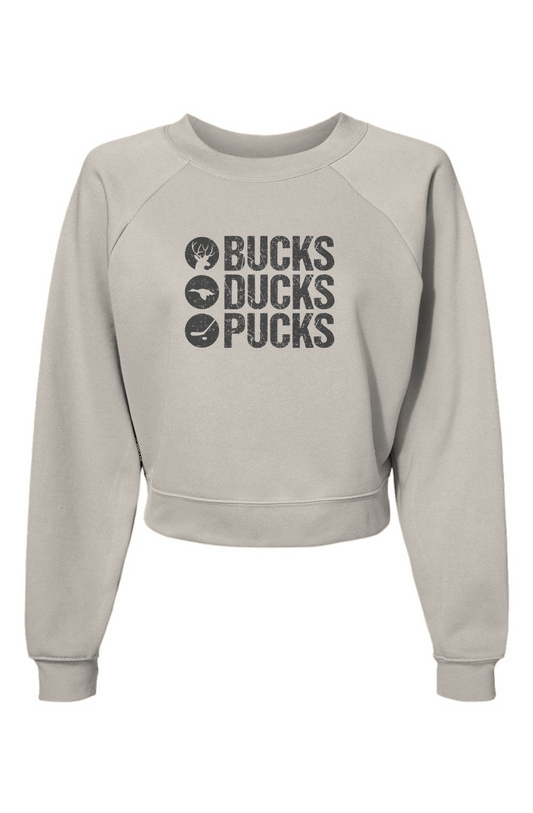 Raglan Rival Bucks Ducks Pucks Pullover Vintage White | Barn Garb Hockey Threads