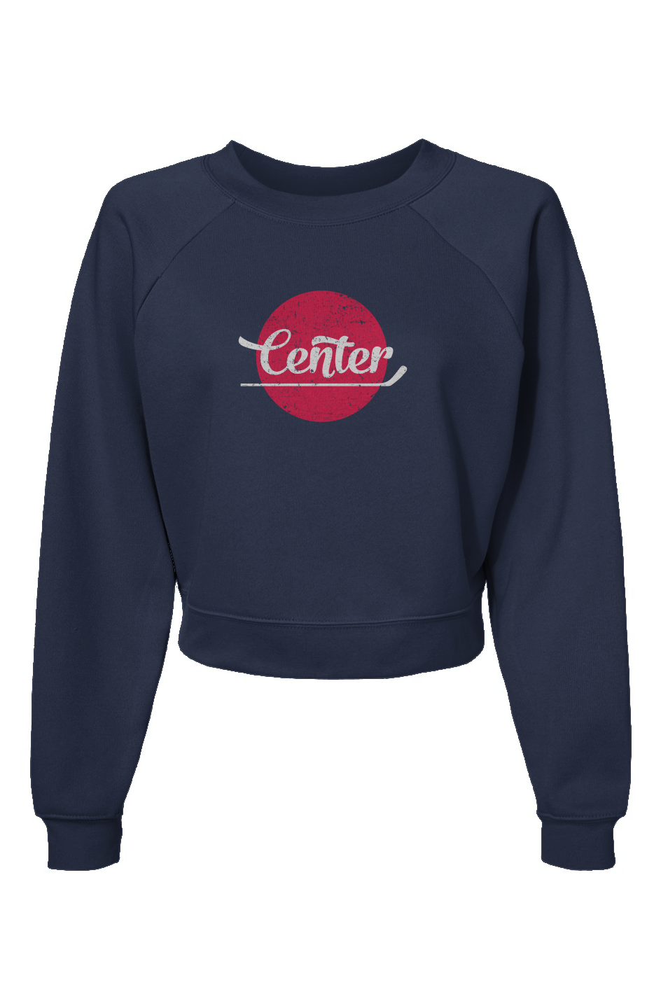 Raglan Rival Center Dot Pullover Navy Blue | Barn Garb Hockey Threads