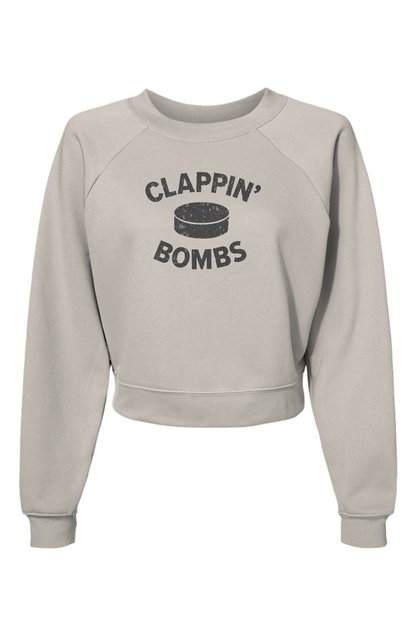 Raglan Rival Clappin' Bombs Puck Pullover Vintage White | Barn Garb Hockey Threads