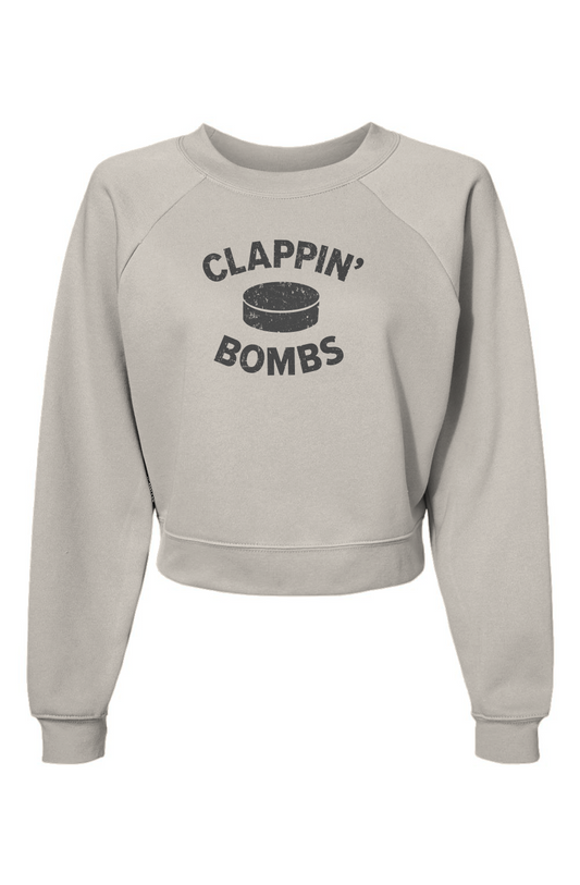 Raglan Rival Clappin' Bombs Puck Pullover Vintage White | Barn Garb Hockey Threads