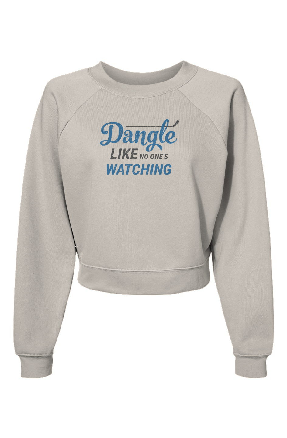 Raglan Rival Dangle Like No One's Watching Pullover Fleece Vintage White | Barn Garb Hockey Threads