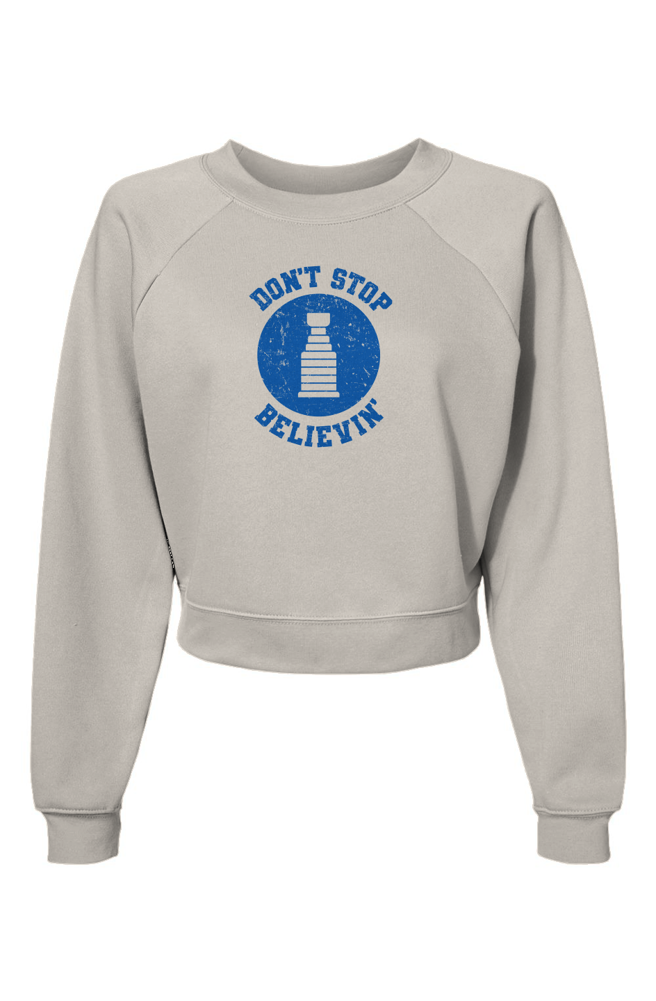 Raglan Rival Don't Stop Believin' Pullover Vintage White | Barn Garb Hockey Threads