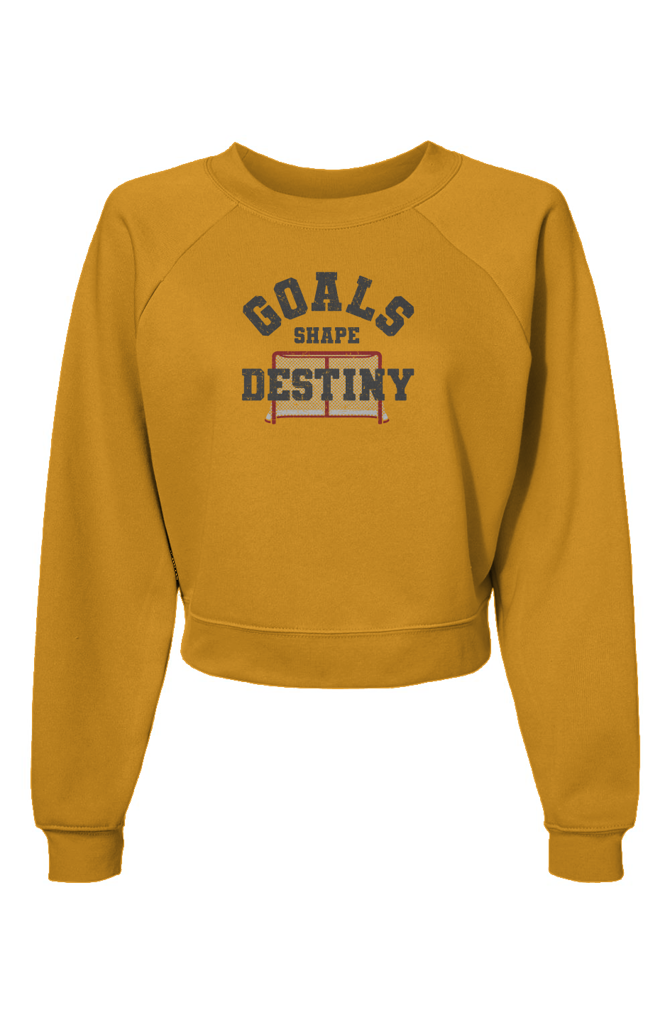 Raglan Rival Goals Shape Destiny Net Pullover Gold | Barn Garb Hockey Threads