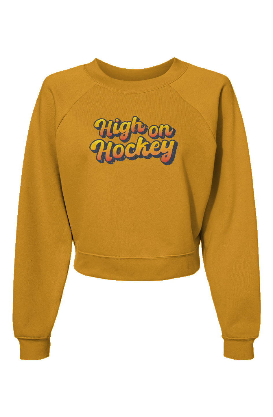 Raglan Rival High on Hockey Pullover Heather Mustard | Barn Garb Hockey Threads