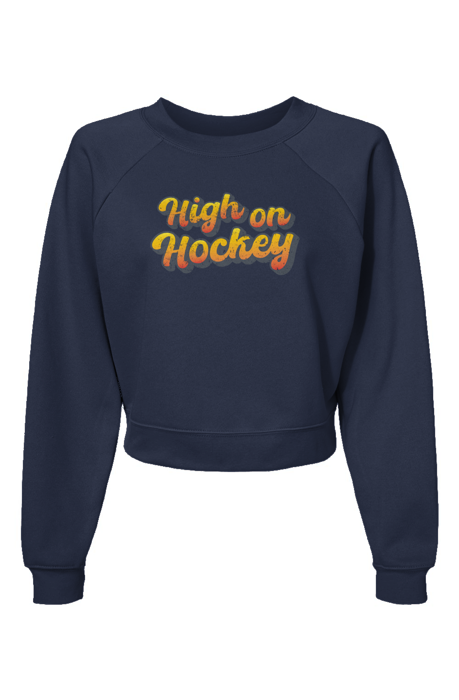 Raglan Rival High on Hockey Pullover Navy Blue | Barn Garb Hockey Threads