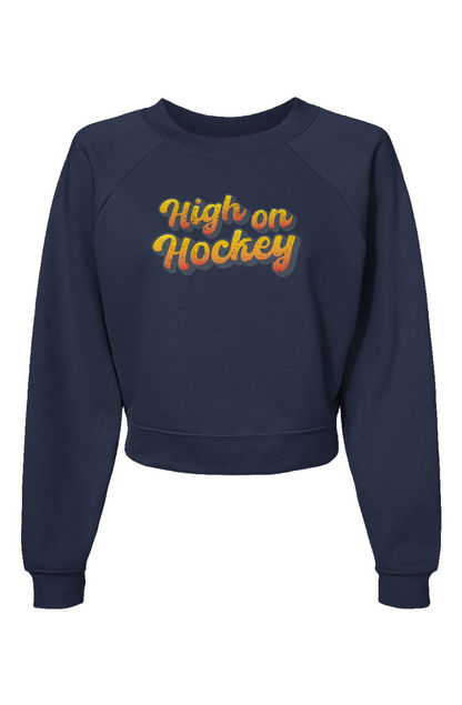 Raglan Rival High on Hockey Pullover Navy Blue | Barn Garb Hockey Threads