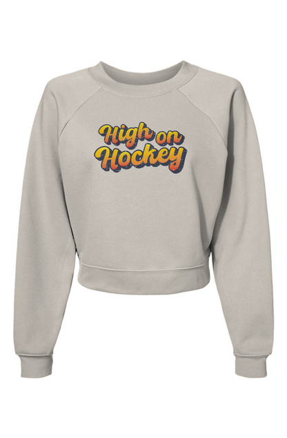 Raglan Rival High on Hockey Pullover Vintage White | Barn Garb Hockey Threads