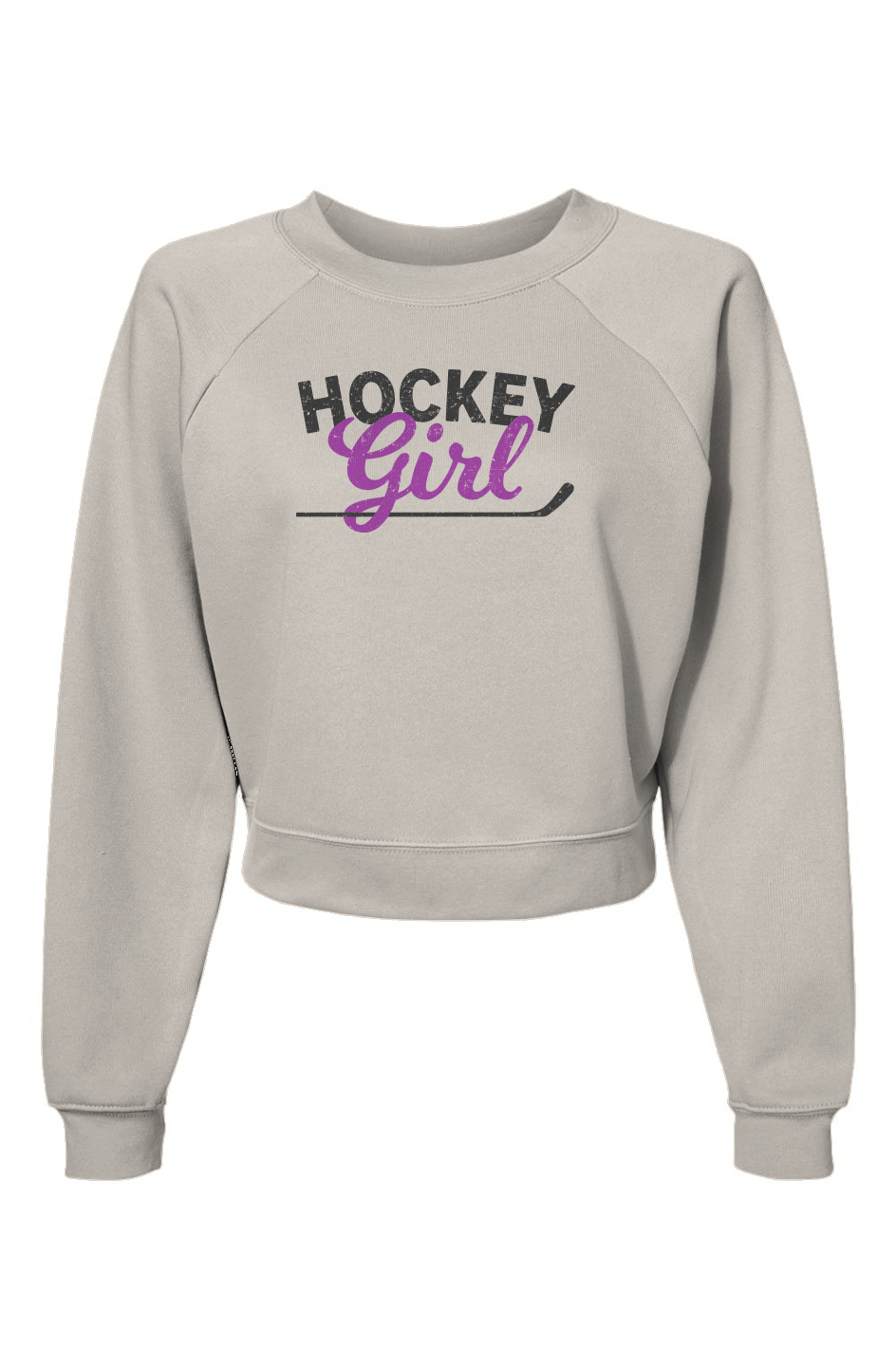 Raglan Rival Hockey Girl Pullover Vintage White | Barn Garb Hockey Threads