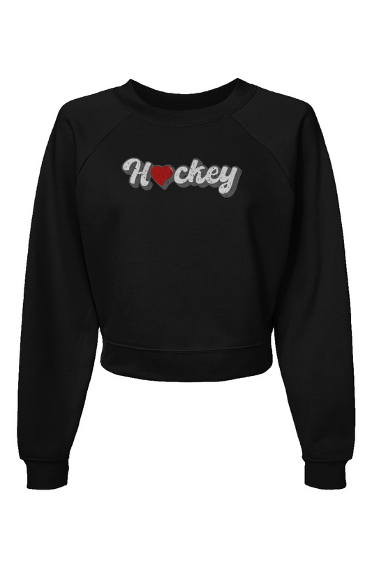 Raglan Rival Hockey Heart Pullover Black | Barn Garb Hockey Threads