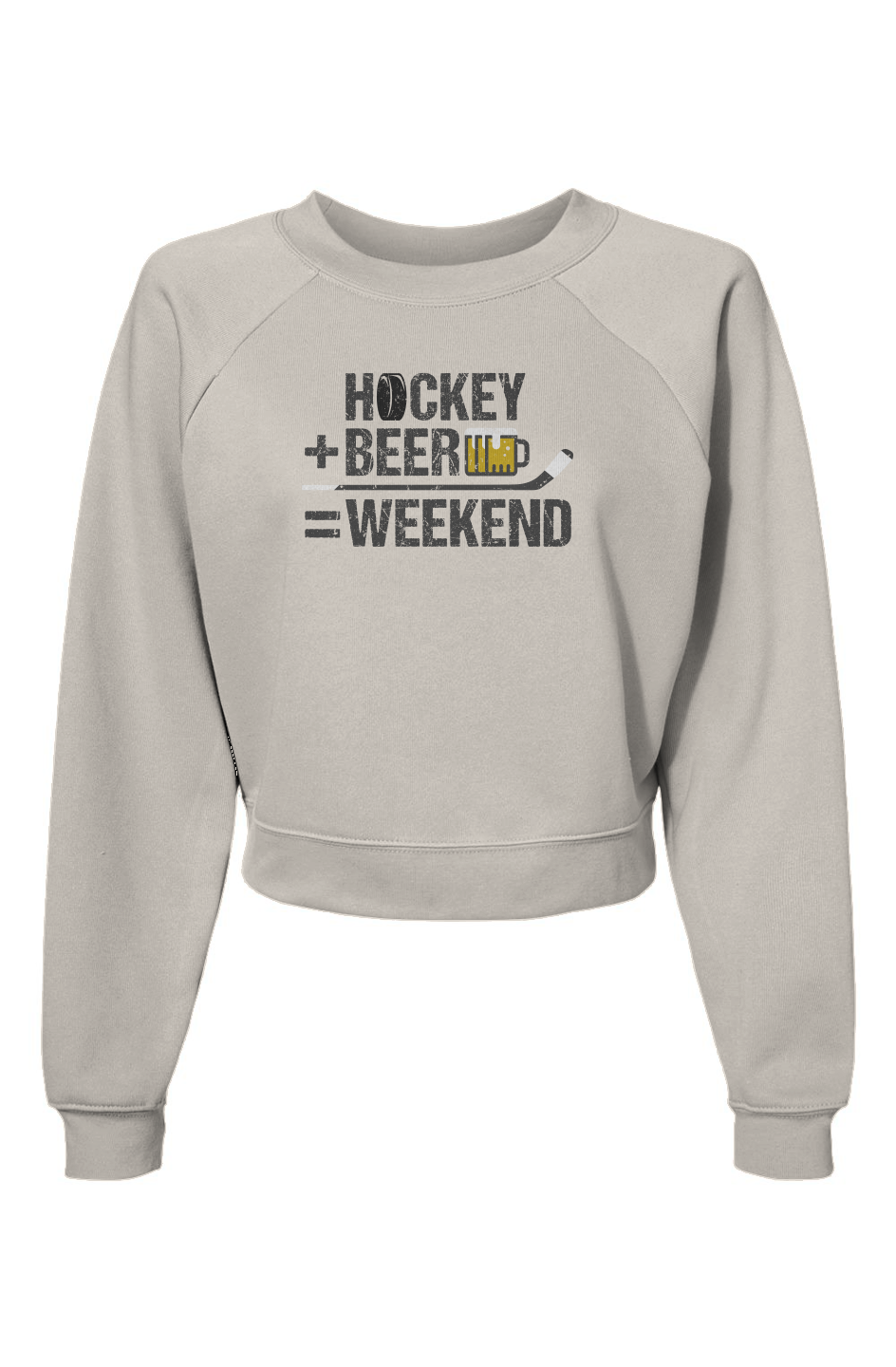 Raglan Rival Hockey Math Pullover Vintage White | Barn Garb Hockey Threads
