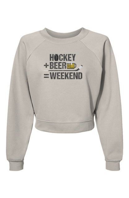 Raglan Rival Hockey Math Pullover Vintage White | Barn Garb Hockey Threads
