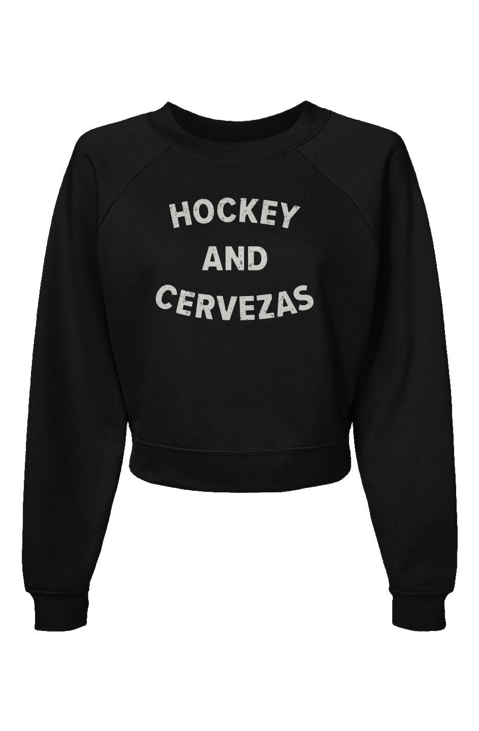 Raglan Rival Hockey and Cervezas Pullover Black | Barn Garb Hockey Threads